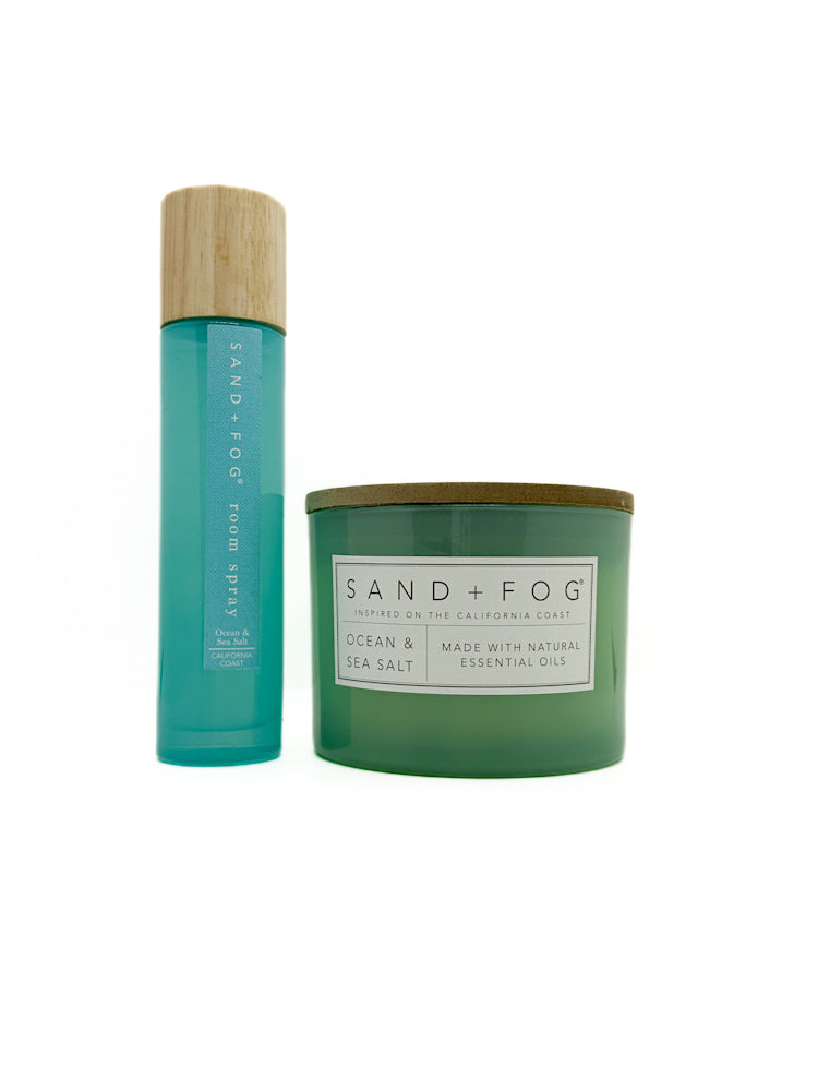 Ocean & Sea Salt Scented Candle + Room Spray | SAND + FOG