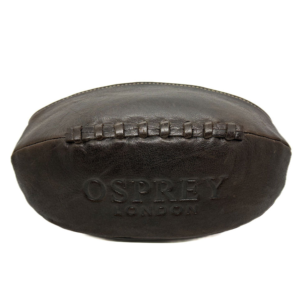 OSPREY LONDON The Rugger Leather Washbag - Brown