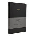 Black notebook with 'Osprey London' branding on a white background