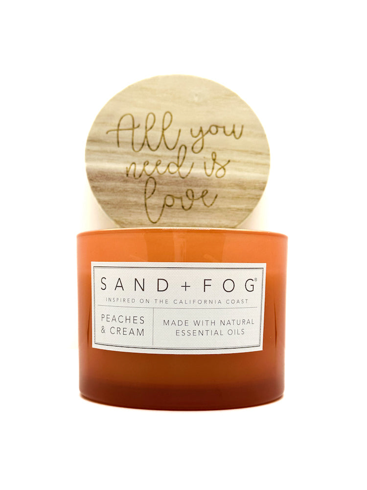 Peaches & Cream Scented Candle | SAND + FOG Media 1 of 1