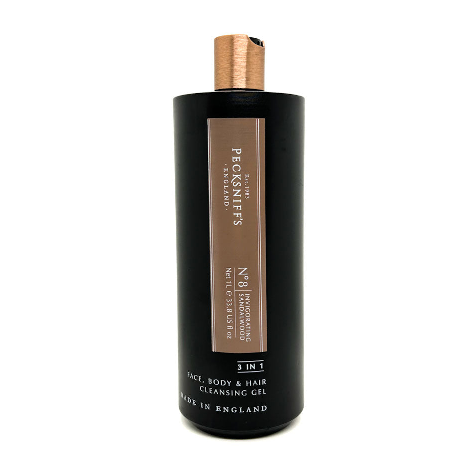 PECKSNIFFS No.8 Invigorating SANDALWOOD 3 in 1 Cleansing Gel