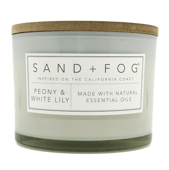 Peony & White Lily Scented Candle | SAND + FOG