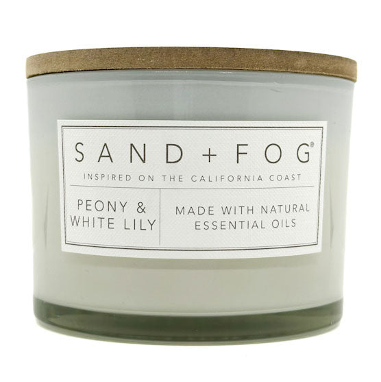 Peony & White Lily Scented Candle | SAND + FOG