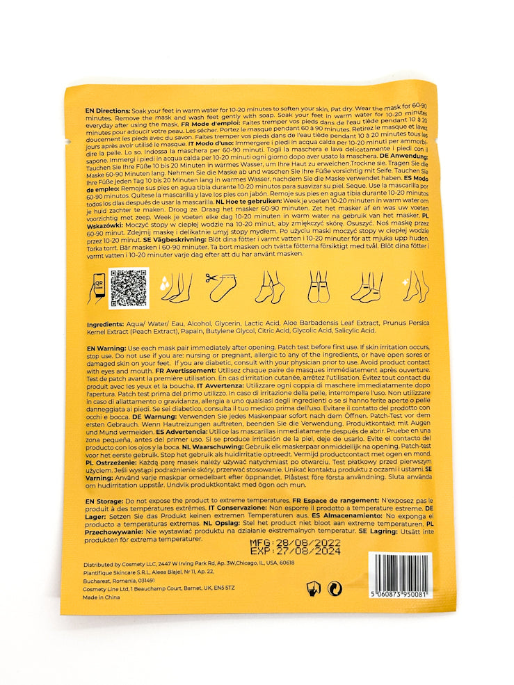 PLANTIFiQUE Foot Peel Mask - Peach