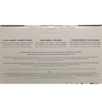 Back of a product packaging with text on a white background