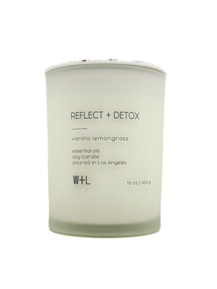 Reflect + Detox - Vanilla Lemongrass Scented Candle | Wolf and Lamb Candles