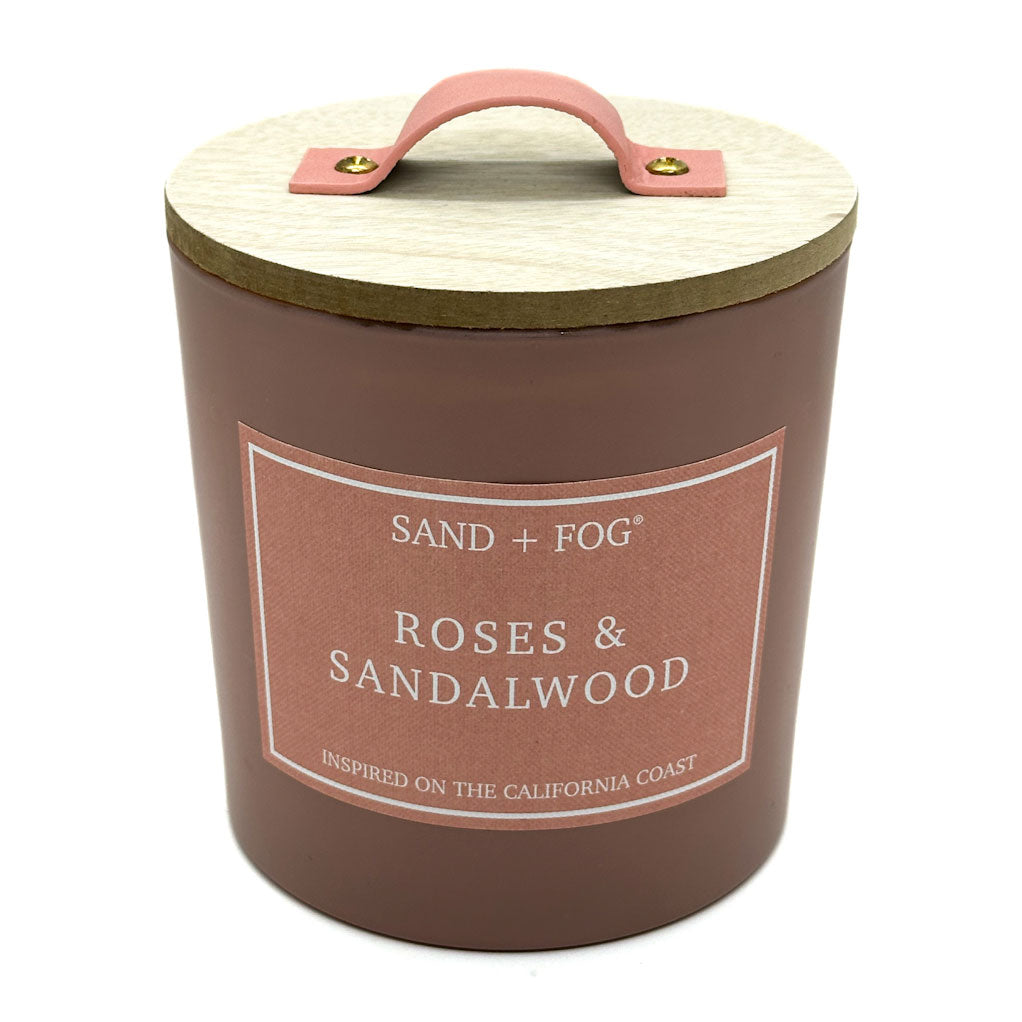 Roses & Sandalwood Scented Candle | SAND + FOG