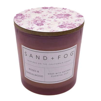 Roses & Sandalwood Scented Candle | SAND + FOG