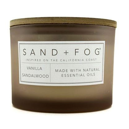 Vanilla Sandalwood Scented Candle | SAND + FOG