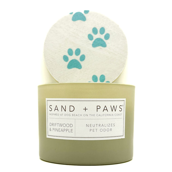 Driftwood & Pineapple Odour neutralising Scented Candle | SAND + PAWS