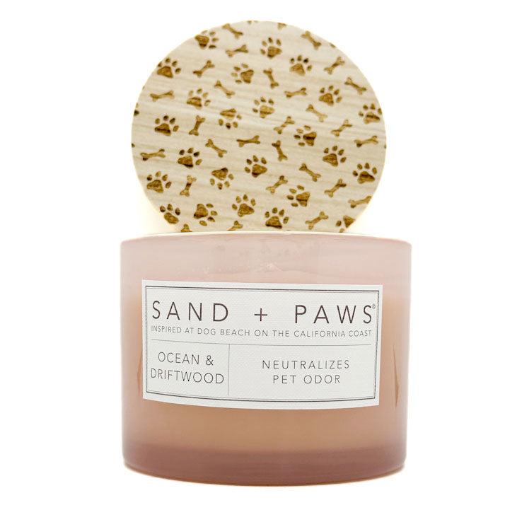 Ocean & Driftwood Pet Odour Neutralising Scented Candle | SAND + PAWS