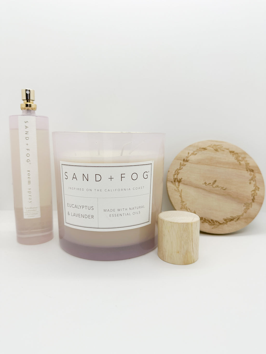 Eucalyptus & Lavender Scented Candle & Room Spray DUO | SAND + FOG