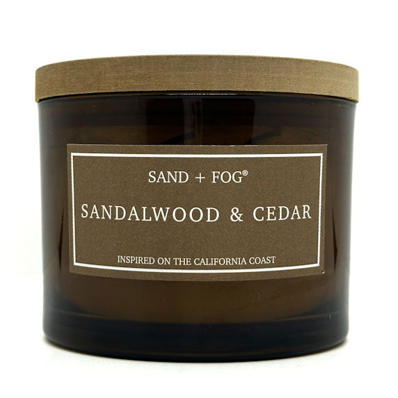 Sandalwood & Cedar Scented Candle | SAND + FOG