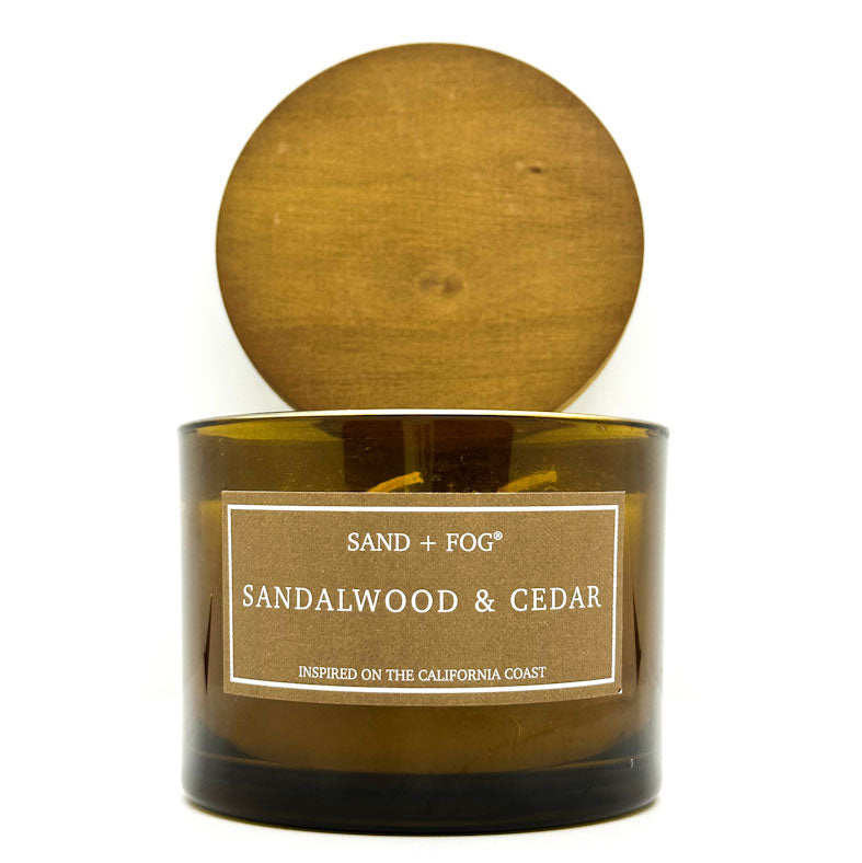 Sandalwood & Cedar Scented Candle | SAND + FOG