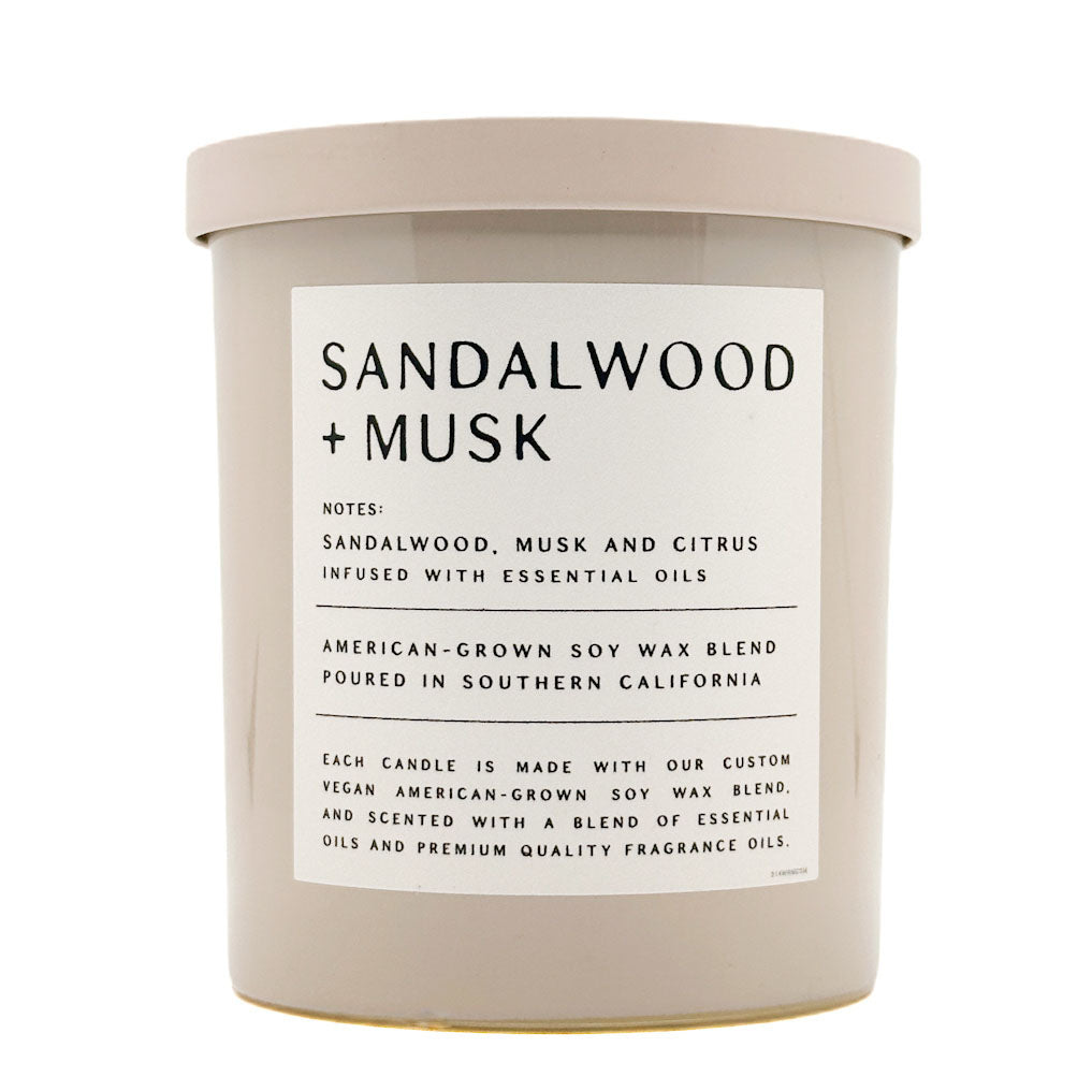 Beige Sandalwood + Musk candle by leoben candles