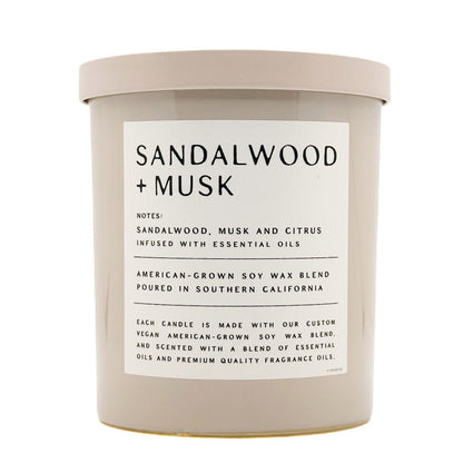 Beige Sandalwood + Musk candle by leoben candles
