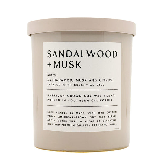 Beige Sandalwood + Musk candle by leoben candles