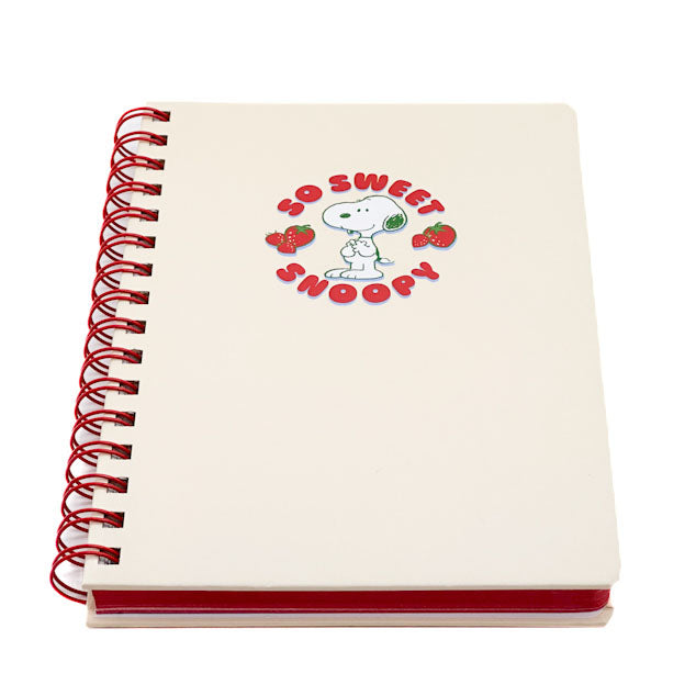 Notebook with a 'So Sweet Snoopy' design on a white background