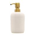 Ribbed Soap Dispenser with gold pump