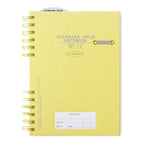 Yellow notebook with 'Standard Issue Notebook No. 12' text on a white background