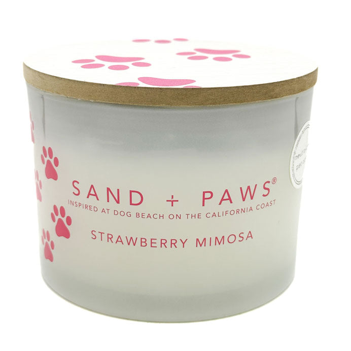 Strawberry Mimosa Scented Candle | SAND + PAWS