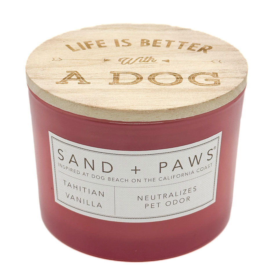 Tahitian Vanilla Pink Candle by SAND + PAWS