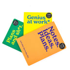 To Be Frank colorful notebooks with text on a white background
