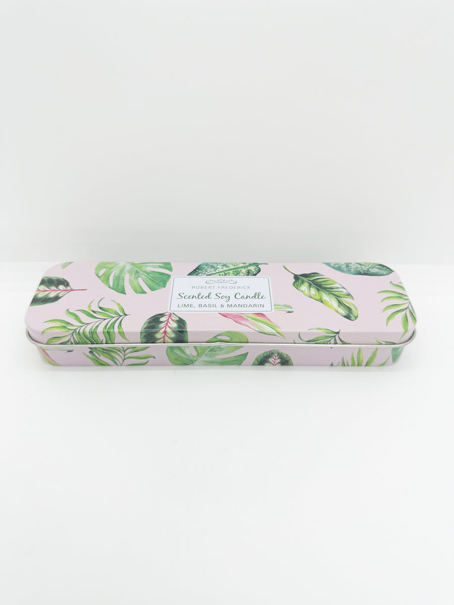 On the go - Lime Basil & Mandarin Scented Soy Candle | Robert Frederick 
