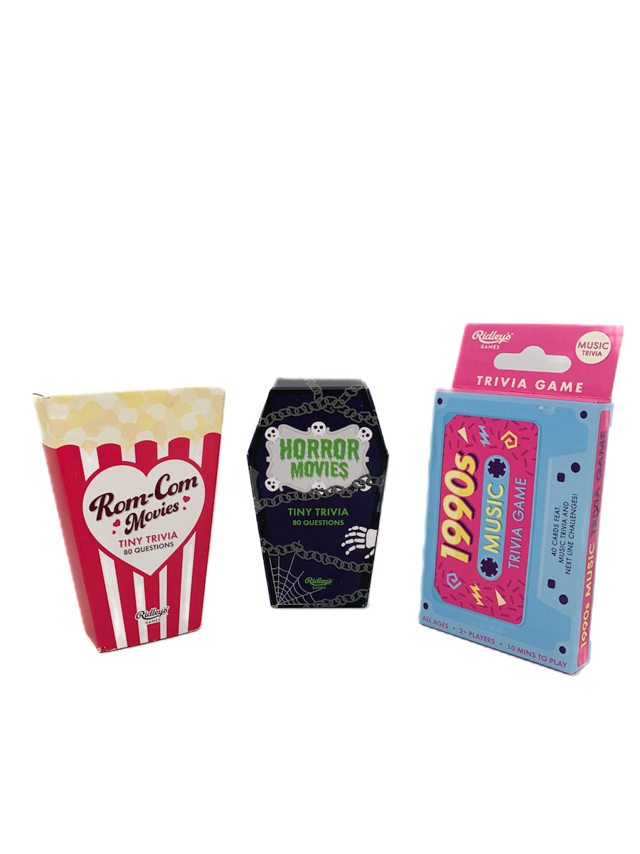 Trivia Music & Movie Collection Rom-com Horror and 1990s