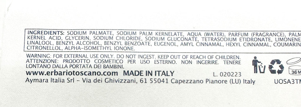 Erbario Toscano - Tuscan Vegetable Soap