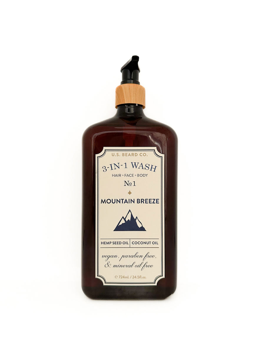 U.S Beard Co. 3-in-1 Wash Mountain Breeze