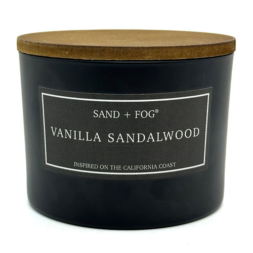 Vanilla Sandalwood Scented Candle | SAND + FOG