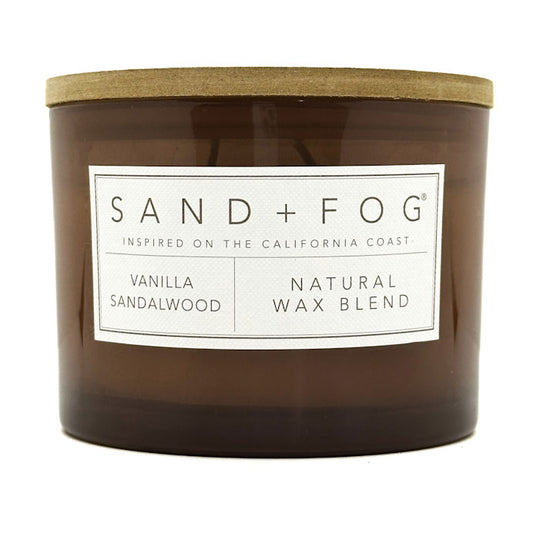 Vanilla Sandalwood Scented Candle | SAND + FOG
