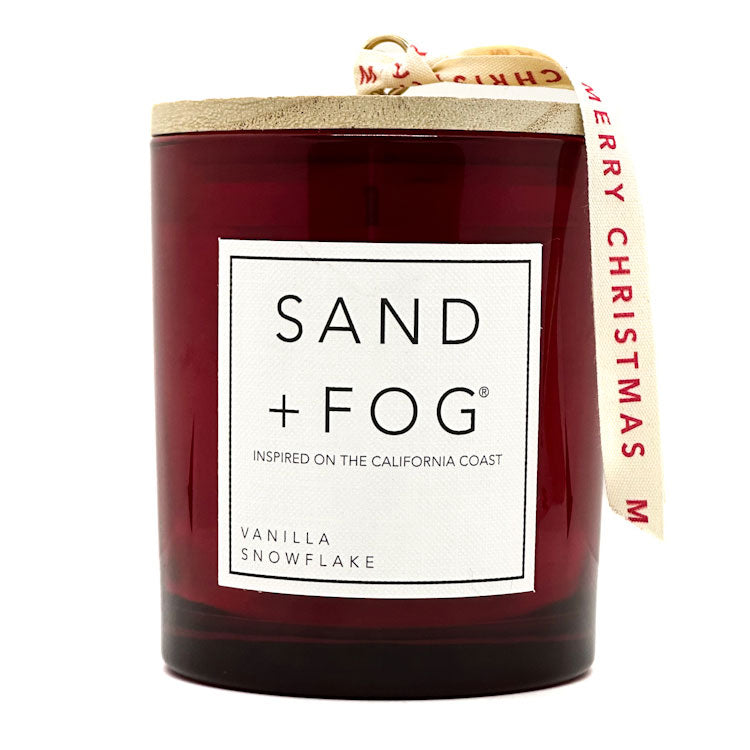 Vanilla Snowflake Christmas Scented Candle | SAND + FOG