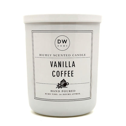 Vanilla Coffee candle with DW Home label on a white background