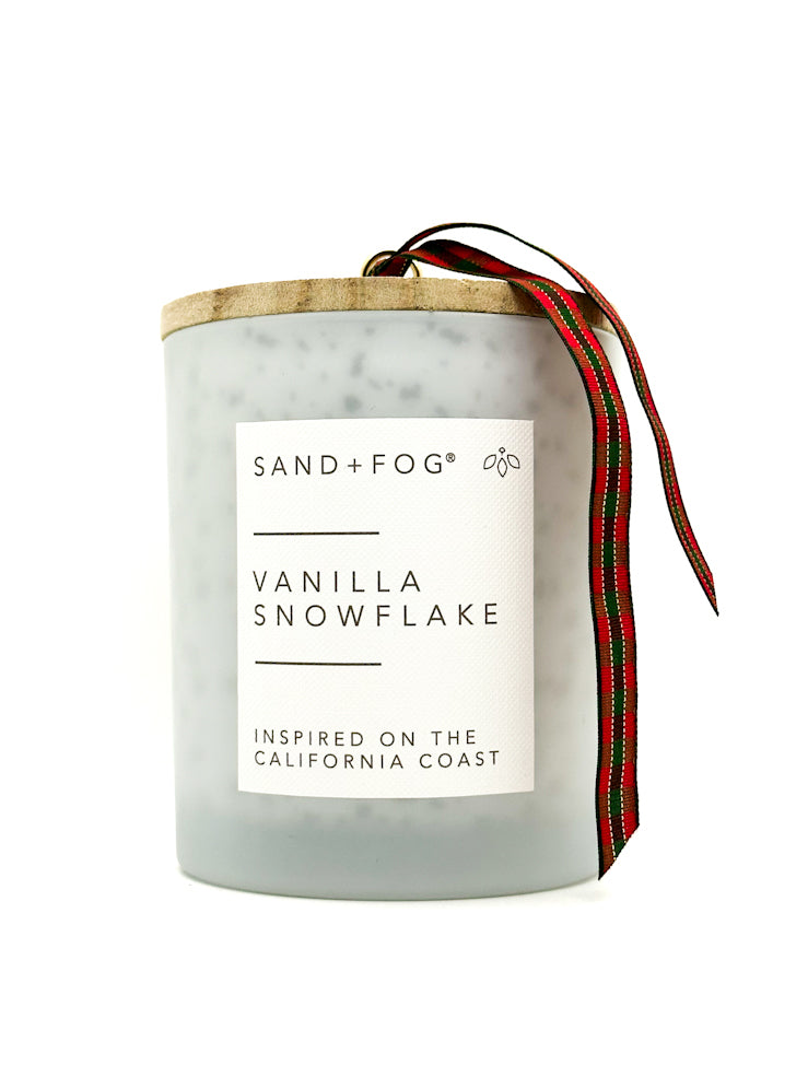 Vanilla Snowflake Christmas Scented Candle | SAND + FOG