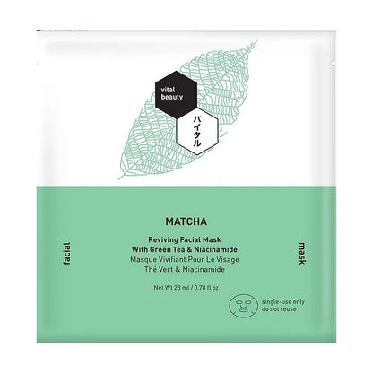 VITAL BEAUTY MATCHA - Reviving facial sheet mask with Green Tea & Niacinamide