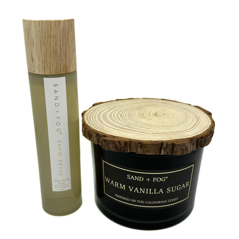 SAND and FOG Warm Vanilla Sugar Candle and Room Spray DUO