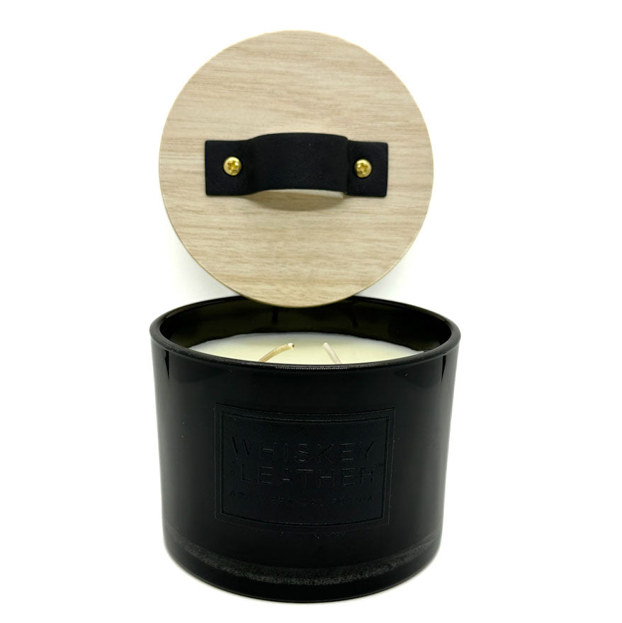 Whiskey and Leather Teakwood Scented Candle | SAND & FOG