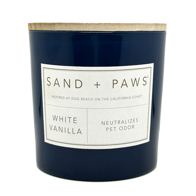 White Vanilla Scented Candle | SAND + PAWS
