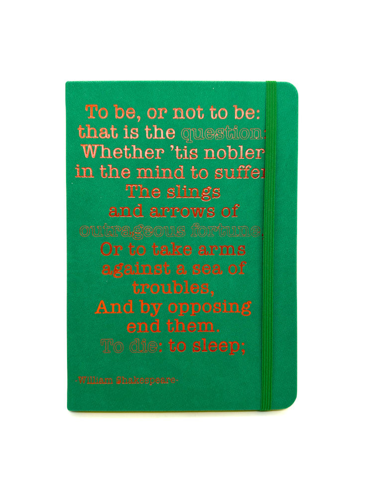 William Shakespeare Quote Notebook - To be or not to be | Robert Frederick