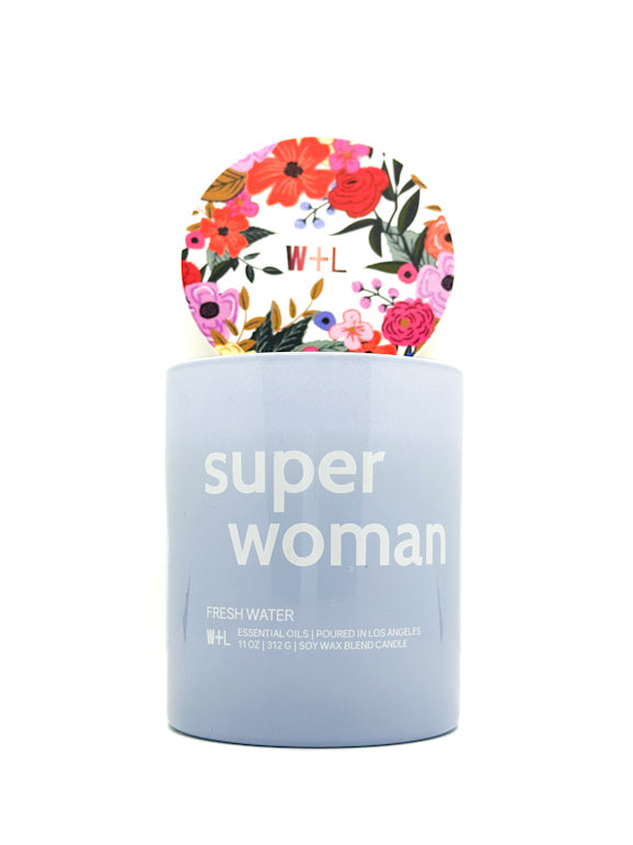 Super Woman FRESH WATER Scented Candle | Wolf and Lamb Candles