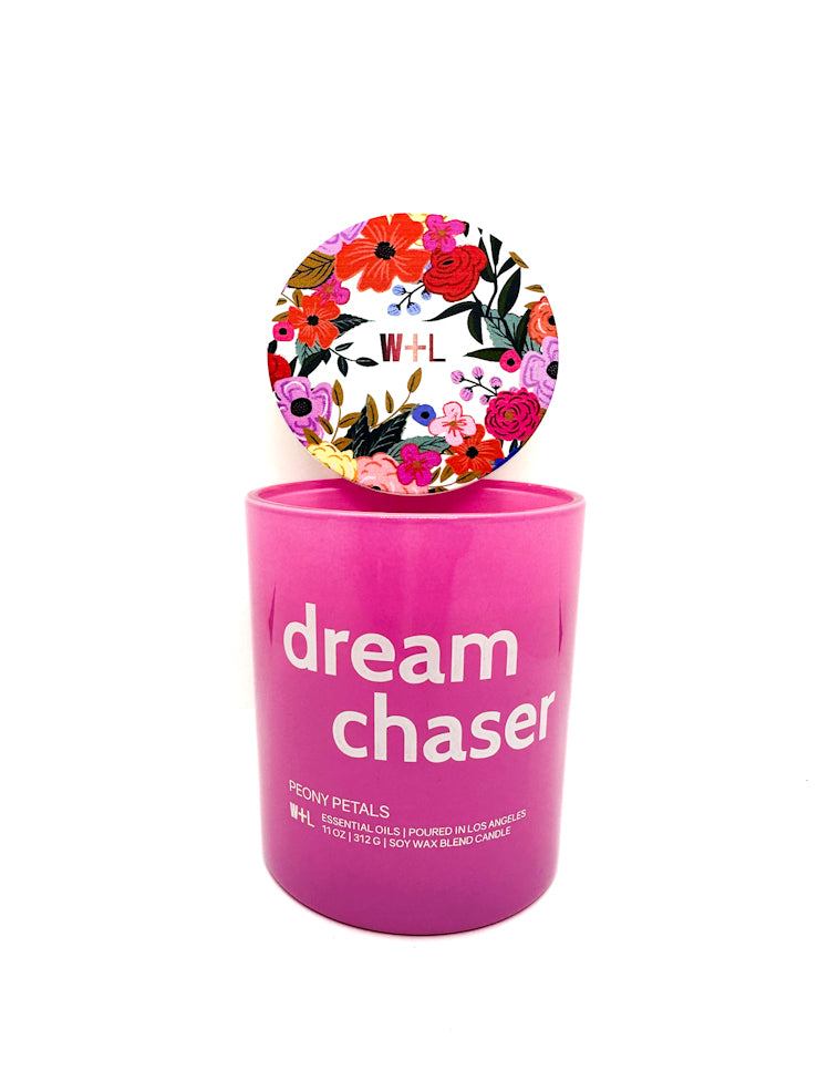 Dream Chaser PEONY PETALS Scented Candle | Wolf and Lamb Candles