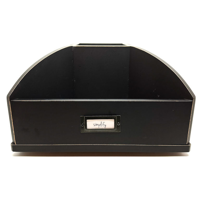 Wooden Rotating Desk Organiser