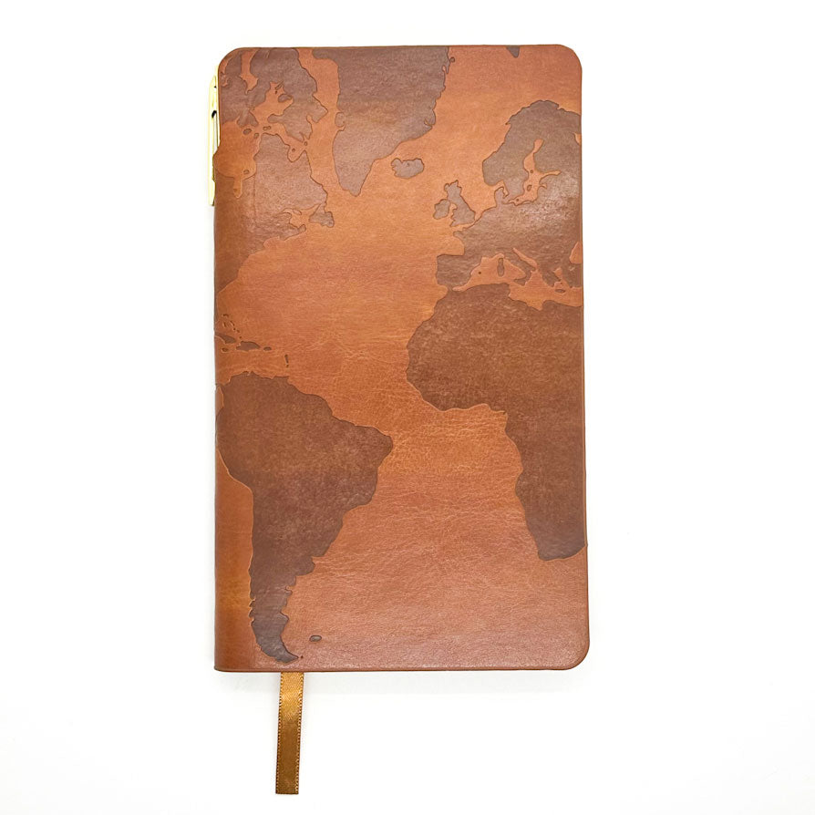 World Map Notebook Journal and Pen | Eccolo