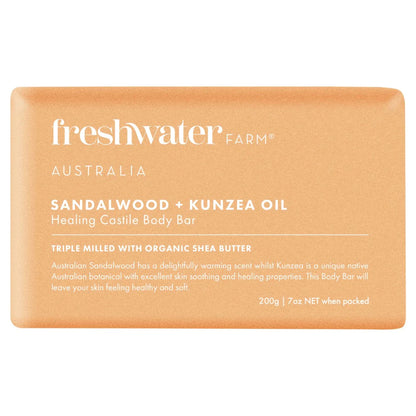 Freshwater Farm Australia Triple Milled Sandalwood + Kenzea Oil Body Bar Soap